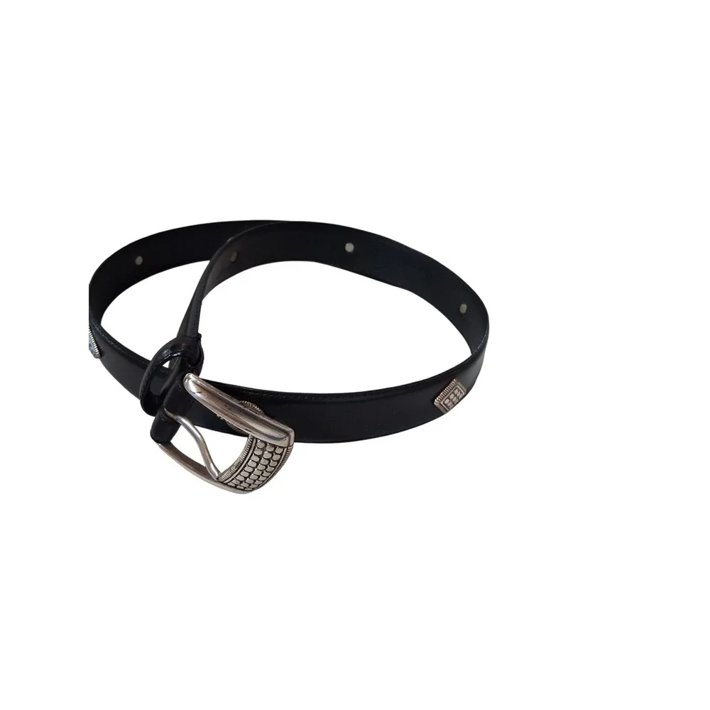 Fossil Mens size Large Leather Business Casual Office Career Everyday Black Belt